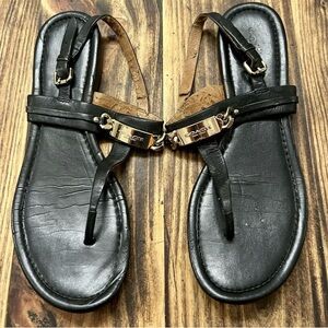 Coach Size 9B Cassidy Strap Patent Leather Sandals Womens